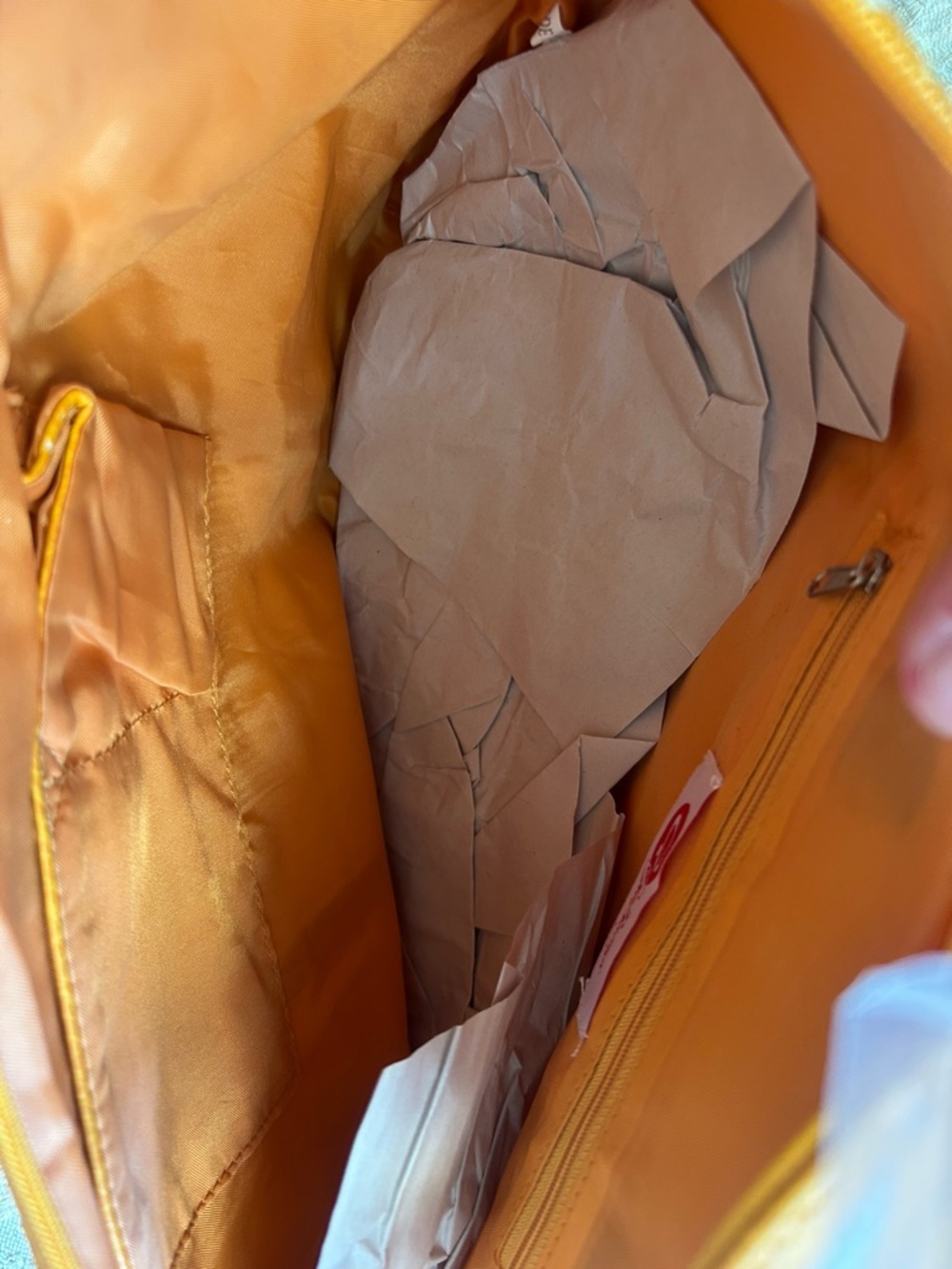 Structured Yellow Leather-Look Shoulder Tote - FLAW - Picture 3 of 7